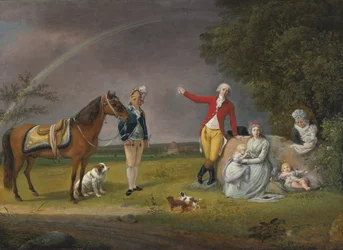 Portret van Prins Alexander Michaylovich Belosselsky-Belozersky en zijn familie