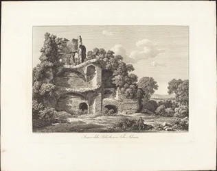 Restanten van de bibliotheek in Villa Adriana