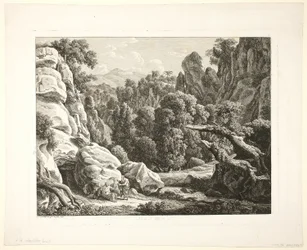 Landschap met de Verzoeking van Christus