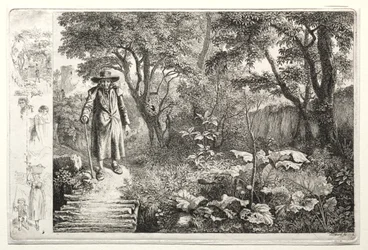 De oude man voor de boomstambrug Der Alte vor den Knuppelsteg, 1819