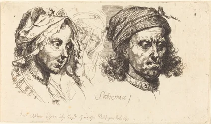 Jonge vrouw, oude vrouw en man met lang haar
