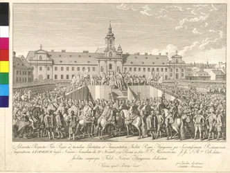 Kroning van keizer Leopold II tot koning van Hongarije in Bratislava op 15 november 1790