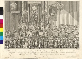 Kroning van keizer Leopold II tot koning van Hongarije in Bratislava op 15 november 1790