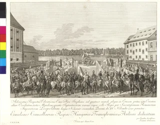 Kroning van keizer Leopold II tot koning van Hongarije in Bratislava op 15 november 1790