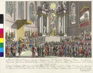 Kroning van keizer Leopold II tot koning van Hongarije in Bratislava op 15 november 1790