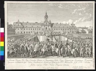 Kroning van keizer Leopold II tot koning van Hongarije in Bratislava op 15 november 1790