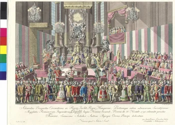Kroning van keizer Leopold II tot koning van Hongarije in Bratislava op 15 november 1790