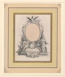 Ontwerp voor de lijst van het portret van Frederik V, koning van Denemarken