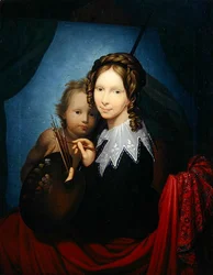 Erfprinses Auguste, kopieert de Sixtijnse Madonna