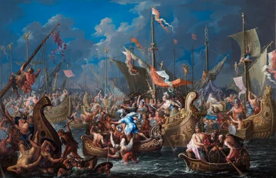 Antonius en Cleopatra bij de Slag bij Actium