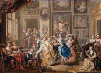 Dansscène met paleisinterieur