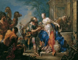 Rebecca bij de bron, ca. 1735 (olieverf op koper)