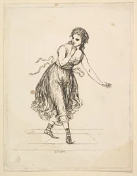 Vrouw Alleen, uit de serie Het Dansende Paar Vigano