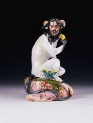 Een Meissen model van een aap, ca. 1735