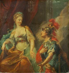 Aeneas voor Dido
