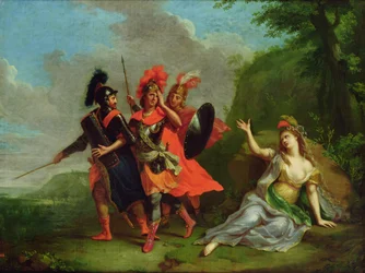 Carlo en Ubaldo ontvoeren Rinaldo uit de armen van Armida, 1783