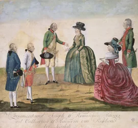 Ontmoeting tussen Jozef II van Duitsland en keizerin Catharina de Grote in Koidak, 18 mei 1787