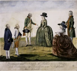 Ontmoeting van Catharina II en Jozef II aan de Dnjepr
