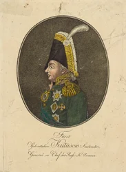 Portret van veldmaarschalk prins Mikhail Koetoezov 1745-1813, ca. 1790