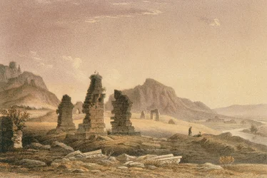 Omgeving van Sardis. Ets door Bernatz et alii - Steinkopk J.F. Editore