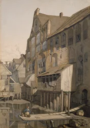 Noordzijde van het St. Johannis Klooster in Hamburg