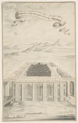 Studie voor de Tempel in Jeruzalem, Plaat 424, Physica Sacra