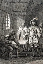 Verdrag van Trausnitz: Romeinse keizer Lodewijk IV van het Heilige Rijk verzoend met Frederik de Schone (1286-1330) in 1325 om een overeenkomst te sluiten 13/03/1325
