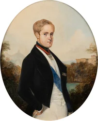 Portret van keizer Peter II van Brazilië 1825-1891, 1846