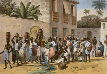 Waterdragers, gegraveerd door Deroi, uitgegeven door Engelmann en Company, Parijs, 1835