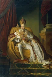 Keizer Ferdinand I in kroningsornament