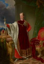 Keizer Ferdinand in het gewaad van de Orde van het Gulden Vlies