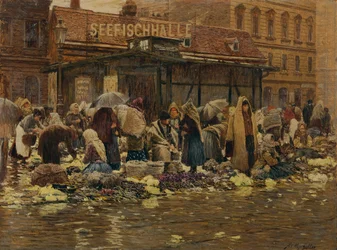Marktmotief op de Haide