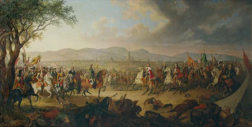 Keizer Leopold I en koning Jan III Sobieski voor Wenen