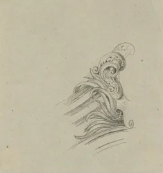 Fontein in de perziktuin van het Oberes Belvedere: Detail