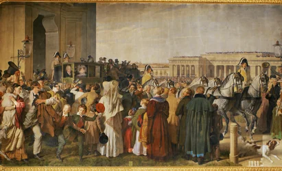 Eerste rit van keizer Frans I na een ernstige ziekte ...