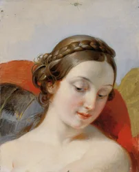 Hoofd van een jong meisje (studie)