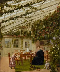 De familie van de heer Westfal in de serre, 1836