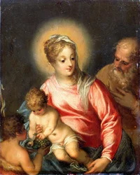 De Heilige Familie met Johannes de Doper