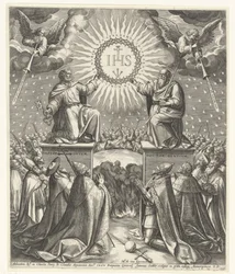 Aanbidding van het monogram van Christus