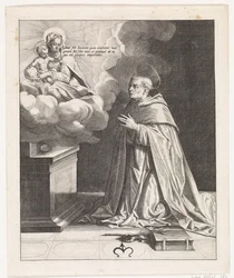 Heilige Hyacinthus aanbidt Maria met het Christuskind