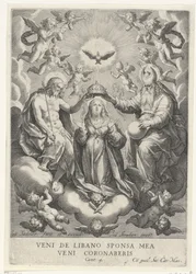 Kroning van Maria met engelenscharen