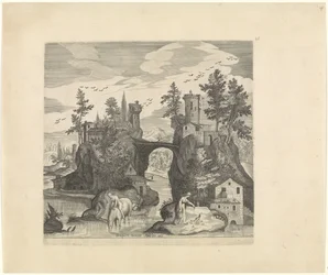 Landschap met twee eilanden