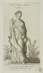 Clio, Muze van de Geschiedenis, plaat 7 van Parnassus Biceps