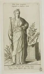 Erato, Muze van de Lyrische Poëzie, plaat 11 uit Parnassus Biceps