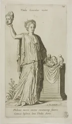 Thalia, Muze van de Komedie, plaat 14 van Parnassus Biceps