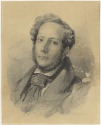 Zelfportret van Johann Wilhelm Kaiser (I)