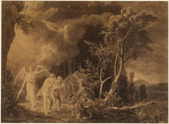 De verdrijving uit het paradijs (Genesis 3, 23-24)