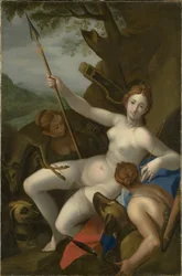 Diana met nimfen, honden en wild