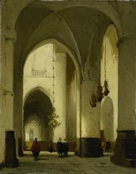 Interieur van de Sint-Bavokerk in Haarlem
