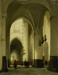 Interieur van de Sint-Bavokerk in Haarlem